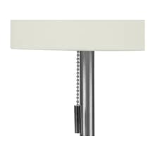 Monarch Specialties Inc. Incandescent Table Lamp, Nickel/Ivory, 2/Set (I 9649)
