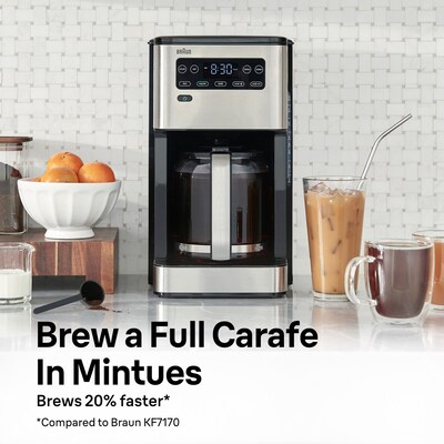 Braun PureFlavor 14-Cup Automatic Drip Coffee Maker, Black (KF5650BK)