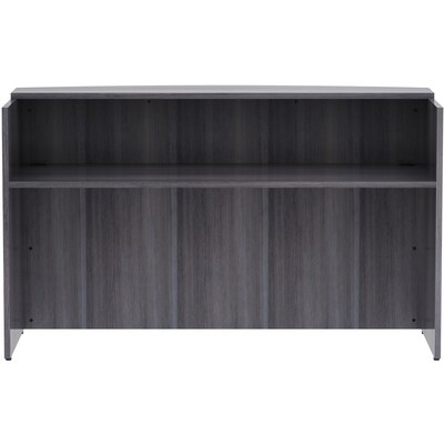 Lorell Essentials Series 72 W Front Reception Desk, Gray (LLR69595)