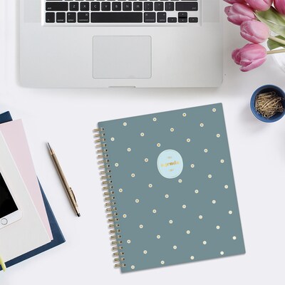 2026-2027 Blue Sky Sincerely Jules Swiss Daisy Marina 7" x 9" Academic Year Weekly & Monthly Planner, Plastic Cover (159090)