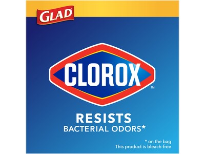 Glad Clorox Drawstring Bags, Medium, Lemon Fresh Bleach Scent, 8 Gallon - 26 bags
