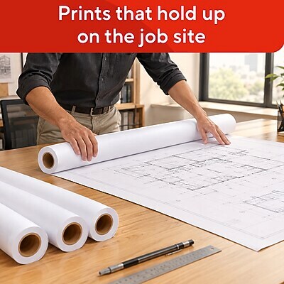Staples Wide Format Engineering Paper Matte 30-Inch x 500-Ft 2/Carton
