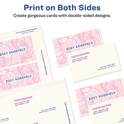 Avery Clean Edge Business Cards, 3.5" x 2", Matte Ivory, 200/Pack (8876)