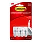 Command Small Wire Hooks, White, 3 Hooks (17067ES)