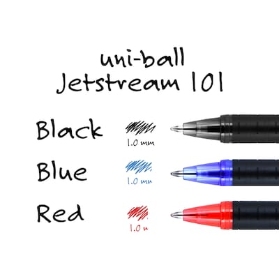 uni Jetstream 101 Ballpoint Pen, Medium Point, 1.0mm, Blue Ink, Dozen (1768012)