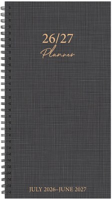 2026-2027 Willow Creek 3.5 x 6.5 Academic Weekly & Monthly Planner, Graphite Grid (65877)