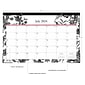 2024-2025 Blue Sky Analeis 17" x 11" Academic Monthly Desk Pad Calendar, Black/White (130617-A25)