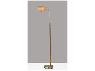 Adesso Cove 58" Antique Brass Floor Lamp with Irregular Shade (5113-21)