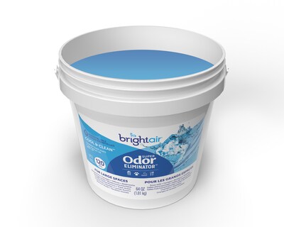 Bright Air Super Odor Eliminator Gel, Fresh Scent, 64 Oz. Tub (900129)