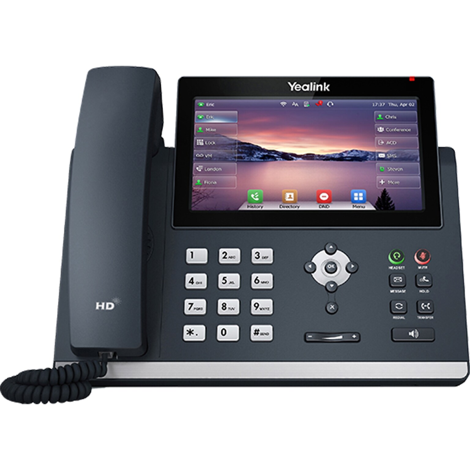 YeaLink SIP-T48U Corded IP Telephone, Classic Gray (1301204)