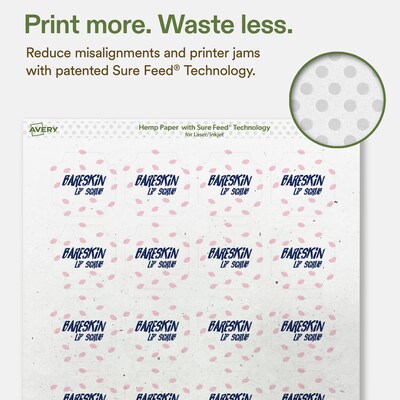 Avery Square Scalloped Laser/Inkjet Multipurpose Labels, 1-5/8" x 1-5/8", Off-White (1600/Box)