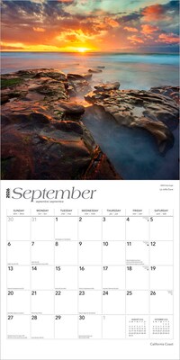2026 BrownTrout California Coast 12" x 12" Monthly Wall Calendar (9798330702718)