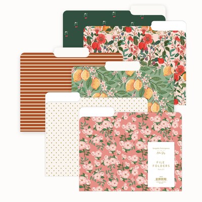 Blue Sky Bespoke File Folder, 1-Tab, Assorted, Letter Size, 6/Pack (155612)