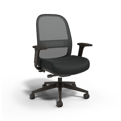 Workplace2.0™ Bedford Ergonomic Fabric/Mesh Swivel Task Chair, Black (UN60991)