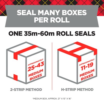 Scotch® Lightweight Shipping Packing Tape, 1.88" x 54.6 yds., Clear, 6 Rolls (3350-6)