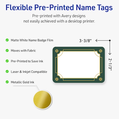 Avery Rectangle Multipurpose Labels, 2-1/3 x 3-3/8, White, 80/Pack (19479370392)