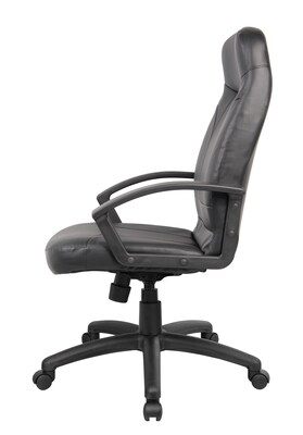 Boss High Back LeatherPlus Chair, Black (B8401)