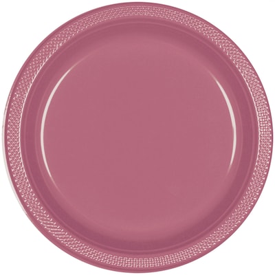 Party City 10.25 Plastic Plates, Mauve, 20 Plates/Pack (AM43015-164-NS)