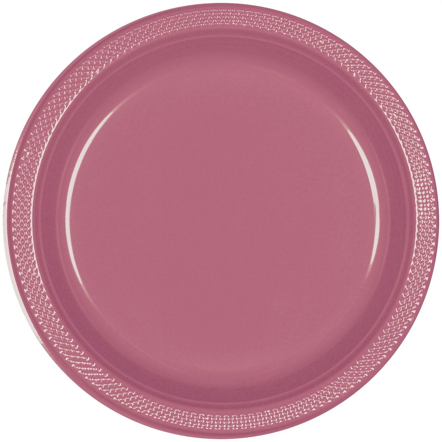 Party City 10.25 Plastic Plates, Mauve, 20 Plates/Pack (AM43015-164-NS)