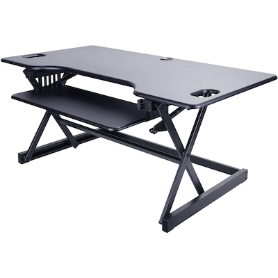 Lorell Active Office XL Adjustable Stand, Up 47” Monitors, Black (LLR82013)