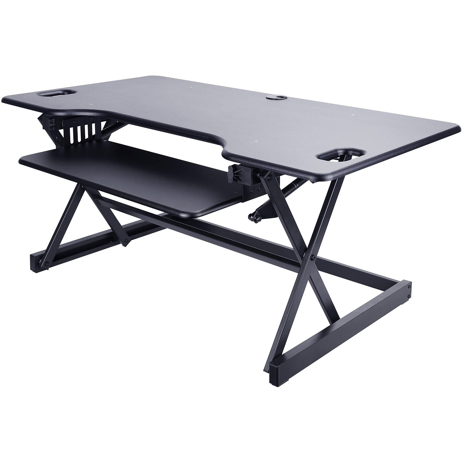 Lorell Active Office XL Adjustable Stand, Up 47” Monitors, Black (LLR82013)
