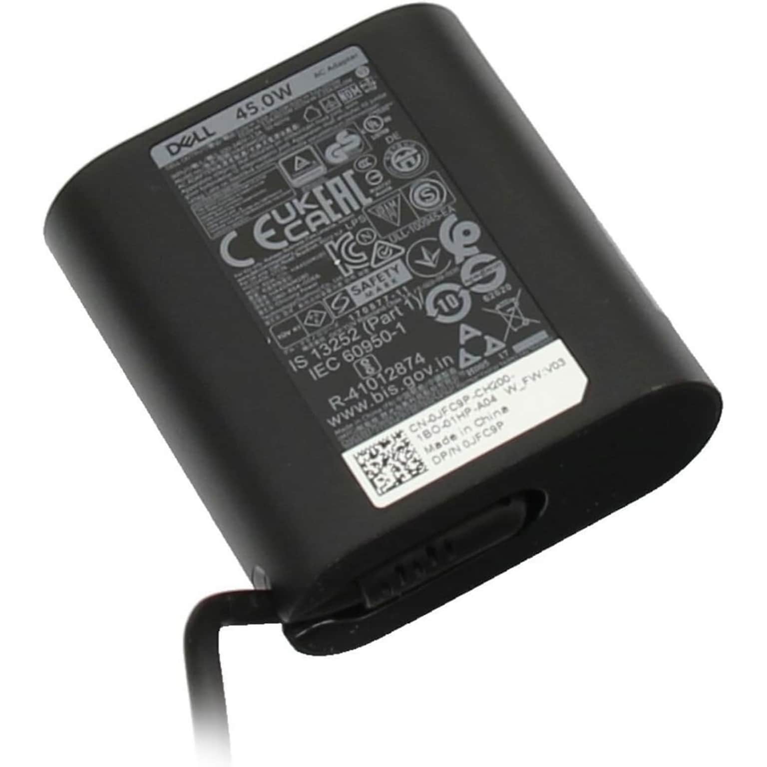Dell 45W USB-C Slim AC Adapter for Dell Laptop, Black (WCRPM)