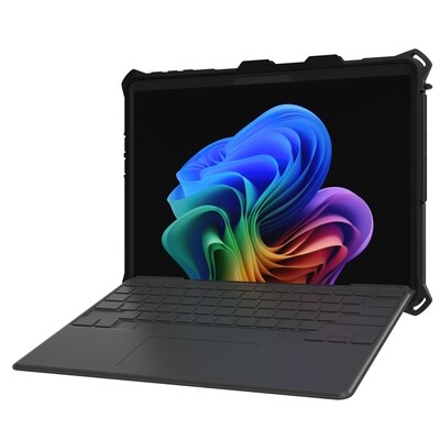 The Joy Factory aXtion Go MP Transparent 13" Rugged Case for Surface Pro 11th Edition, Pro 10, and Pro 9, Black (CWM344MP)