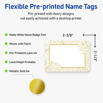 Avery Laser/Inkjet Rectangle Multipurpose Labels, 2-1/3 x 3-3/8, White, 80/Pack (S00-EW8)