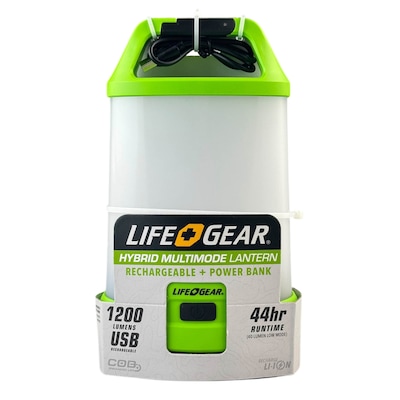 LifeGear LED Lantern and Power Bank, Green (41-3976)