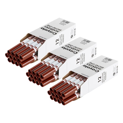 Crayola Bulk Markers, Conical Tip, Brown, 12/Pack, 3 Packs/Bundle (BIN587700007-3)