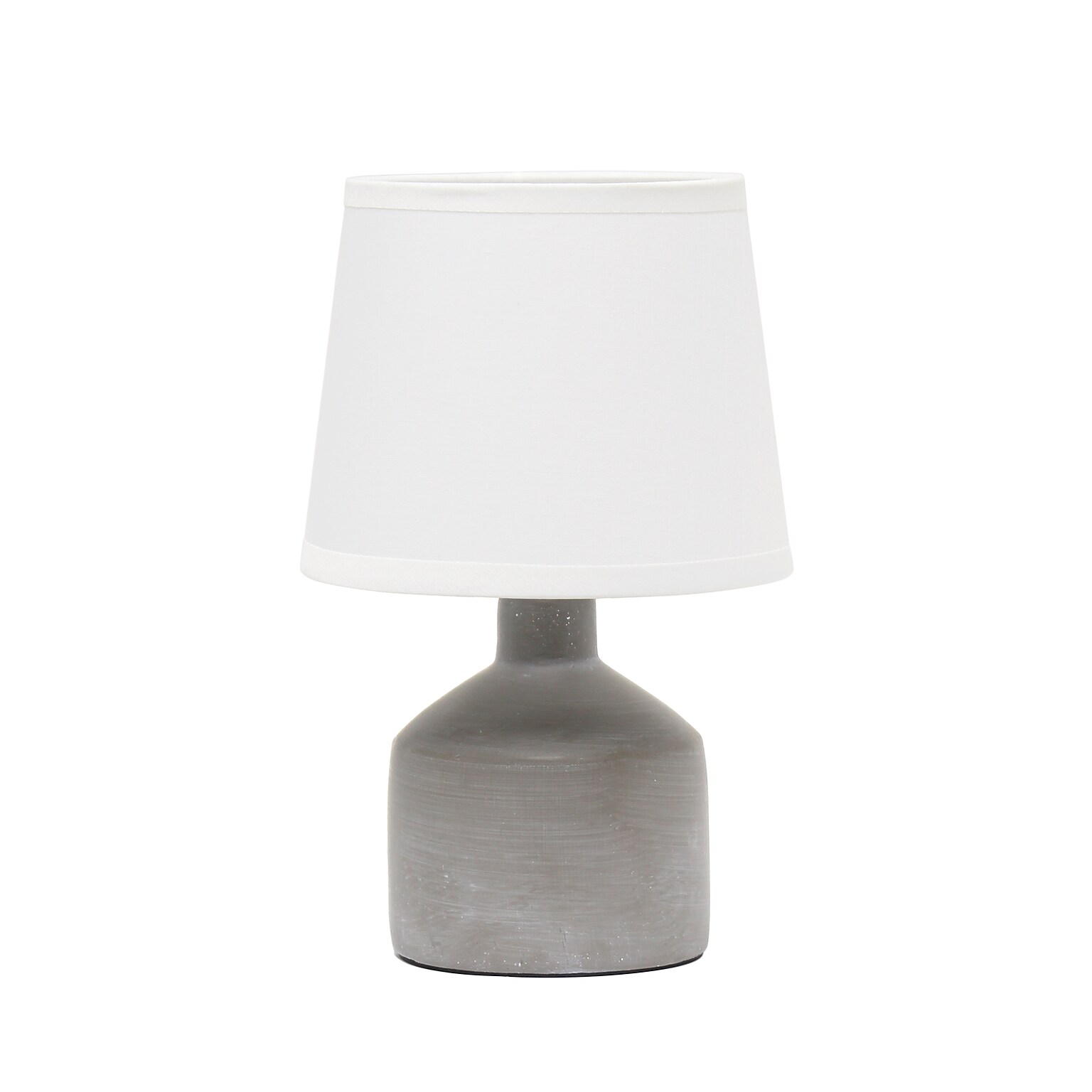 Simple Designs Mini Bocksbeutal Concrete Table Lamp, Gray (LT2080-GRY)