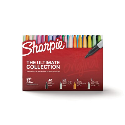 Sharpie The Ultimate Collection Permanent Markers, Assorted Tips, Assorted Colors, 72/Pack  (1983254
