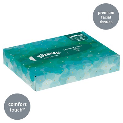Kleenex Junior Facial Tissue, 2-ply, 48 Tissues/Box, 64 Boxes/Pack (21195)