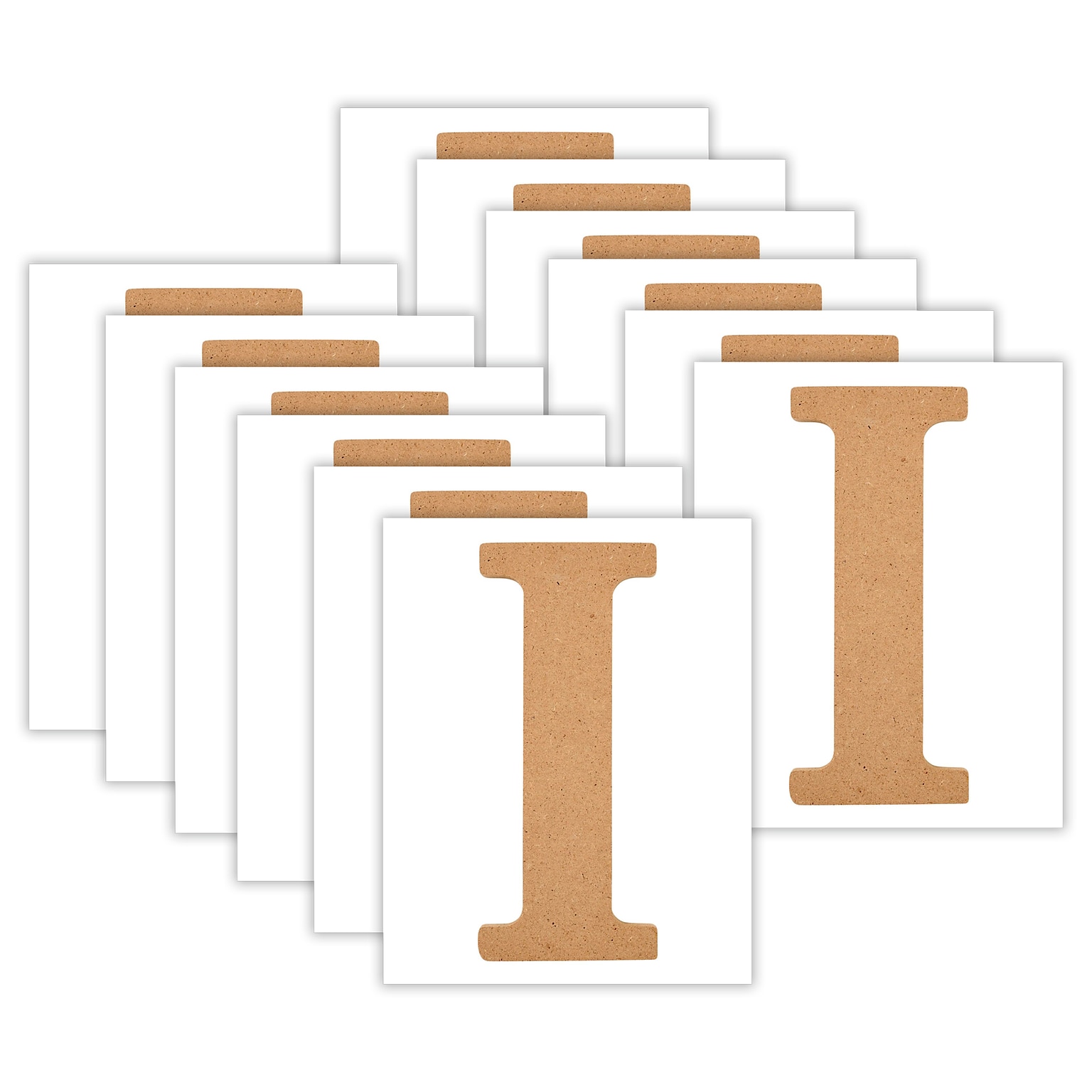 Plaid MDF Letters, Brown Oxide, 12/Pack (PDE63562-12)