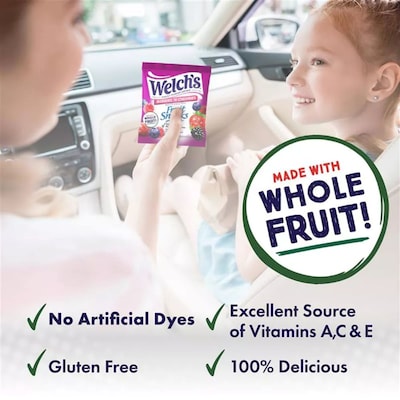 Welch's Gluten Free Berries 'n Cherries Fruit Snacks, 0.8 oz., 40 Packs/Box (PIM84062)