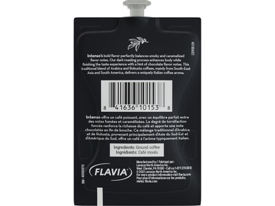 Lavazza Intenso Coffee Flavia Freshpacks, Dark Roast, 38/Carton (48727)