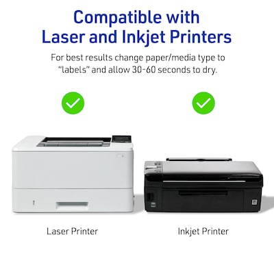 Avery Laser Shipping Labels, 5-1/2" x 8-1/2", Neon Green, 200 Labels/Box (5952)