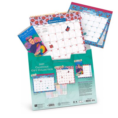 2027 BrownTrout Frida Kahlo 14.25" x 13" Monthly Calendar, Assorted Colors (9798330716173)
