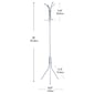 Mind Reader Coat Rack Freestanding Coat Tree, White, Metal (CRACK11-WHT)