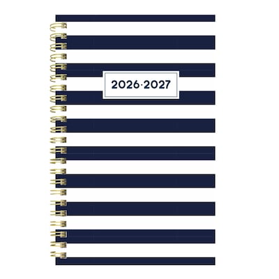 2026-2027 Blueline Academic 8 x 5 Weekly & Monthly Planner, Poly Cover, Nautical Cabana (CA114PH.0