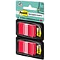 Post-it Flags, 1" Wide, Red, 100 Flags/Pack (680-RD2)