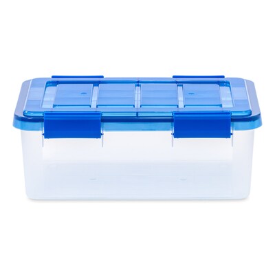 Iris 16 Quart Element Resistant Ultimate Clear Plastic Locking Storage Bin, Clear, 6/Pack (500134)