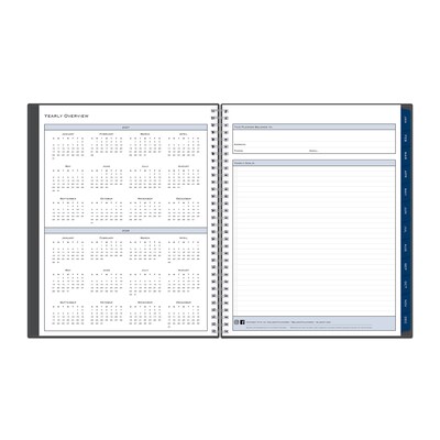 2027 Blue Sky Passages 8.5" x 11" Calendar Year Weekly & Monthly Standard Planner, Plastic Cover, Black (100009-27)