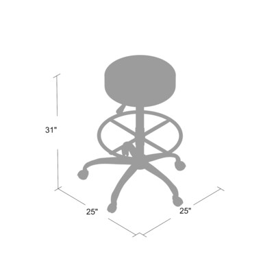 Boss Caressoft Medical/Drafting Stool, Grey (B16240-GY)