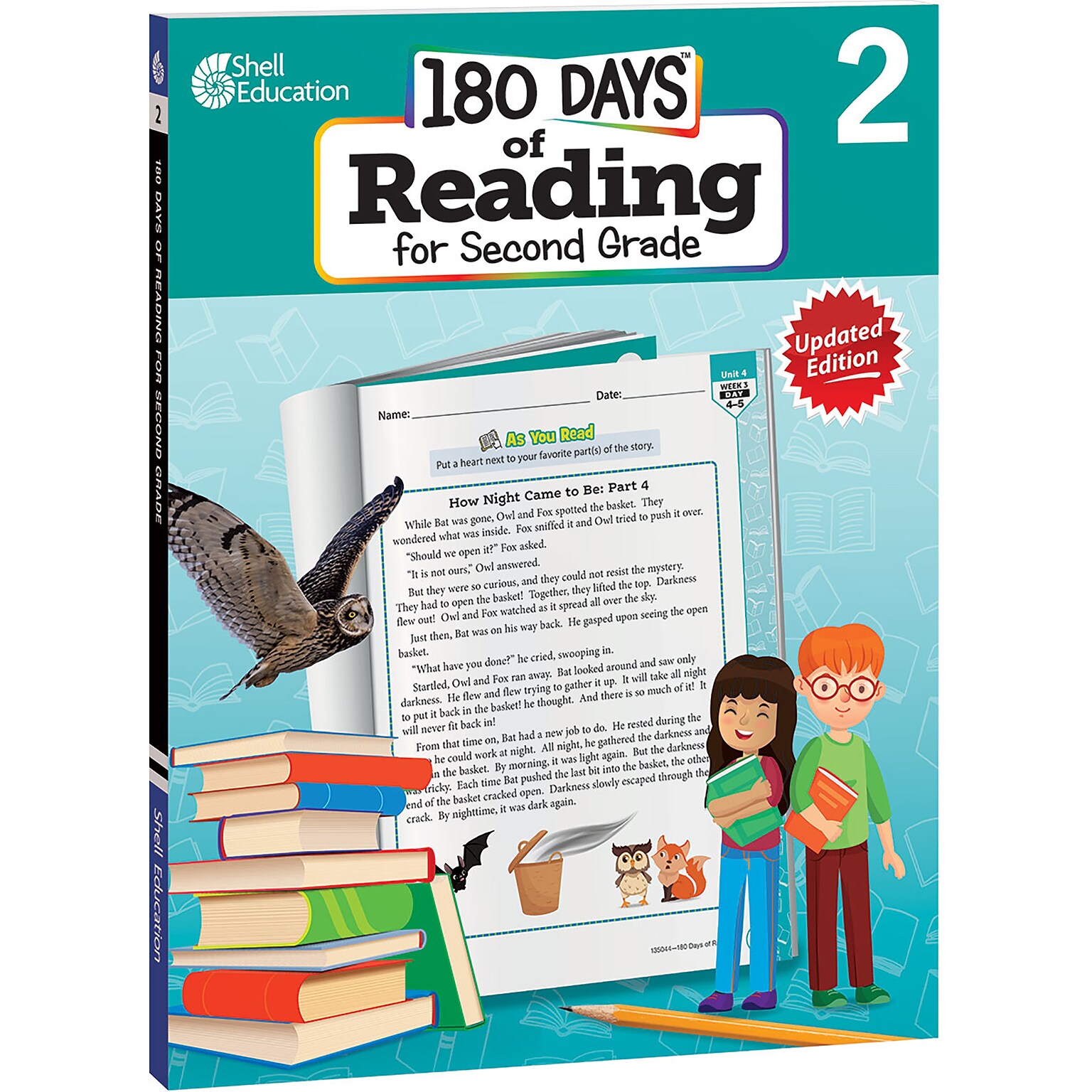 Shell Education 180 Days of Reading 2nd Edition, Grade 2 (SEP135044)