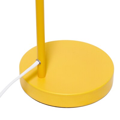 Simple Designs Farmhouse Fusion LED Desk Lamp, 18.19", Yellow Iron (LD2022-YLW)