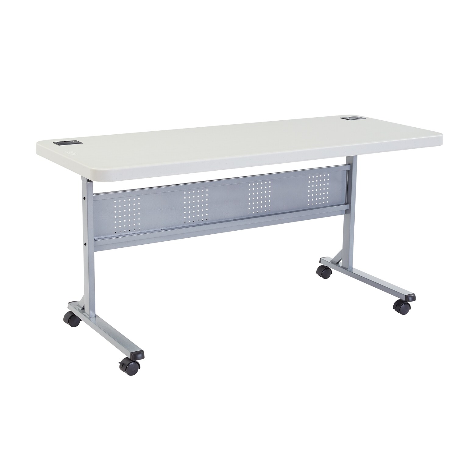 NPS Flip-N-Store Training Table, 24 x 60, Speckled Gray  (BPFT24601)