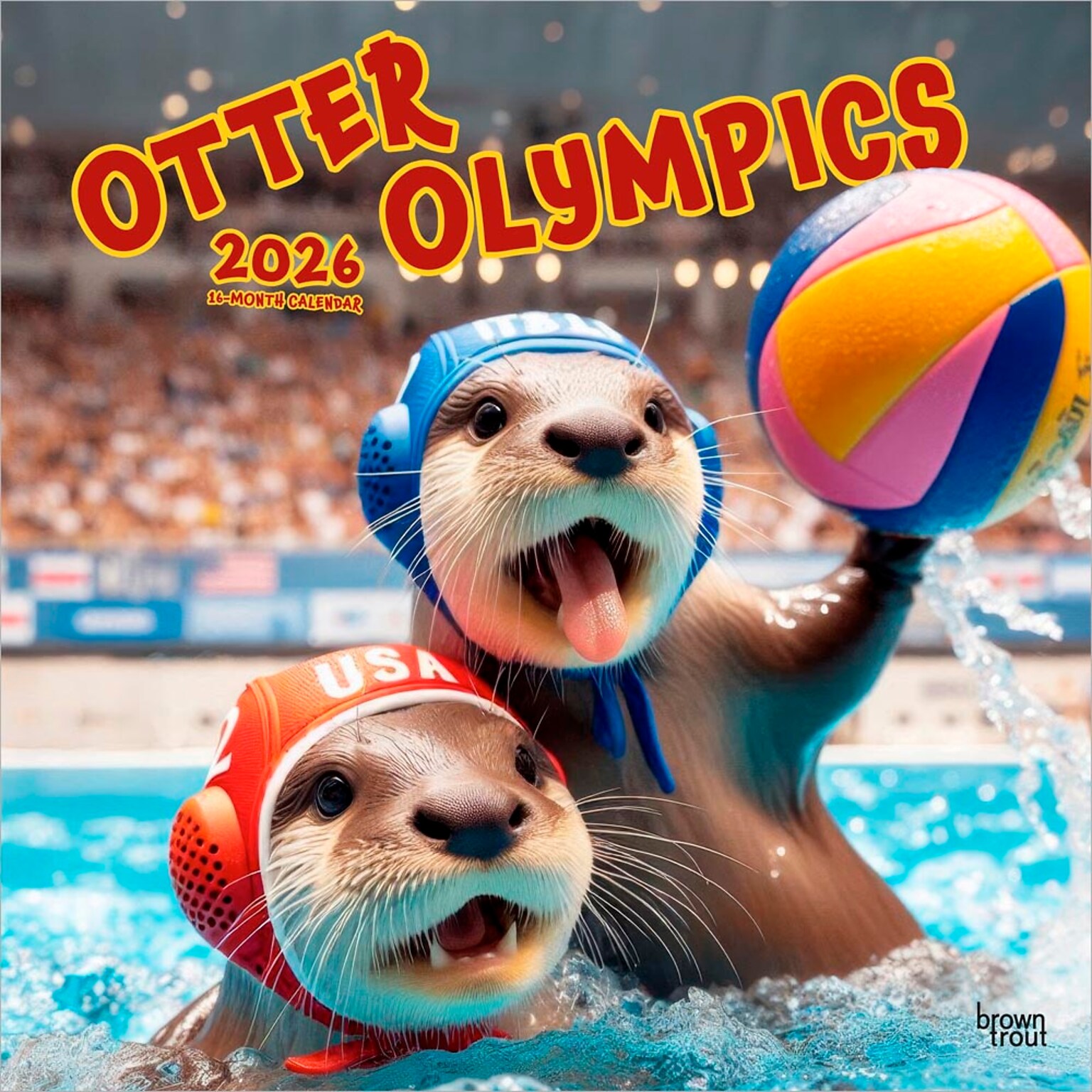 2026 BrownTrout Otter Olympics 12 x 12 Monthly Wall Calendar (9798330705016)