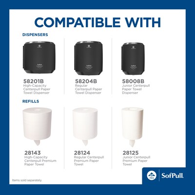 Georgia-Pacific SofPull Paper Towel Dispenser Kit, Black (58206B)