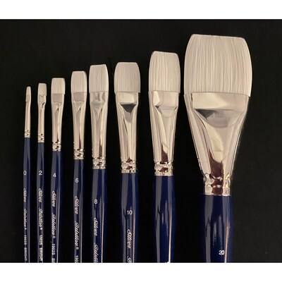 Silver Brush Bristlon Short Handle Brights Brushes, 4/Set (SLVBR1959)